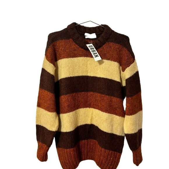 Urban Outfitters Super Soft Chunky Oversized Sweater Small Multicolor Crew Neck - Picture 3 of 7